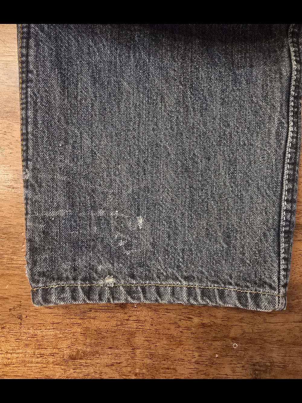 Men’s Relaxed Blue Denim Work Jeans - Built-in Knee Pads - Picture 4 of 4